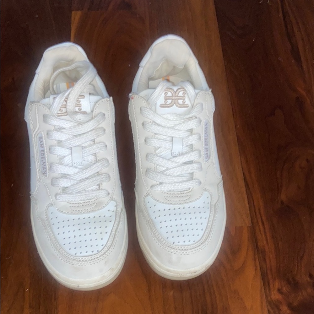 White Sneakers with Logo Detail
